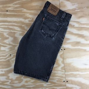 Vintage LEVI'S 550 Orange Tab Jean Shorts - Black
